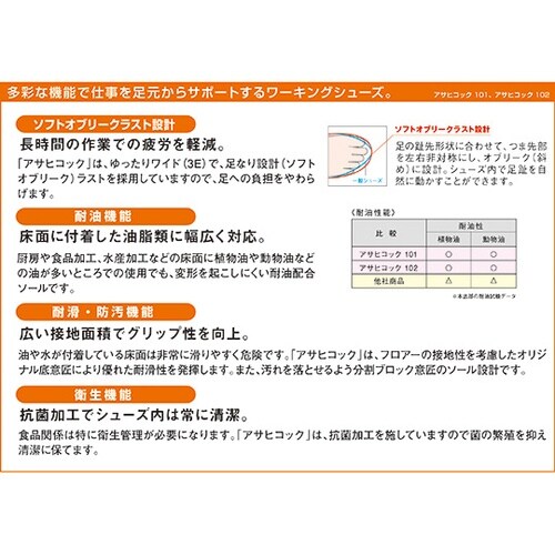アサヒコック101 白 23.5cm