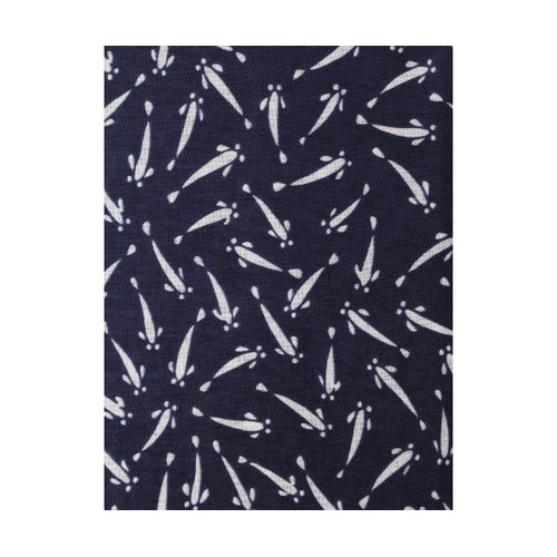 めだか柄 和手ぬぐい 100cm 紺 #