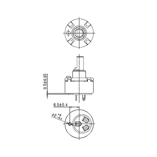 RV20YN10SB104炭素可変抵抗器