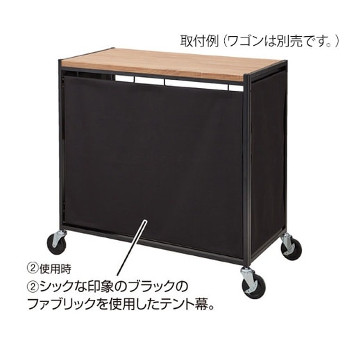 ハコマルシェワゴン 木製パネル 3枚セッ
