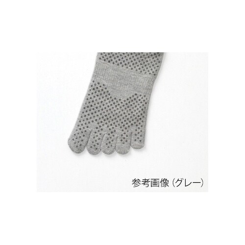 婦人ゆったり5本指すべり止めソックス ベ