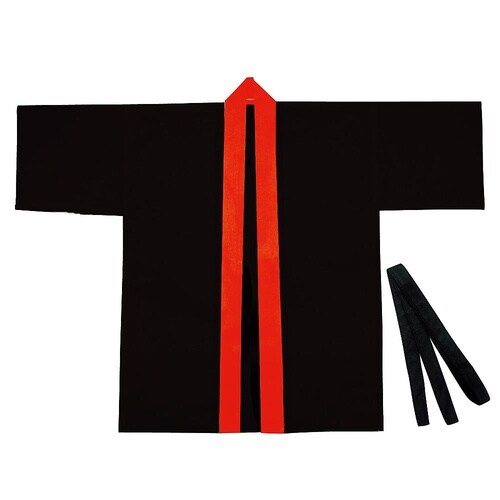 3188 カラー不織布ハッピ L 黒