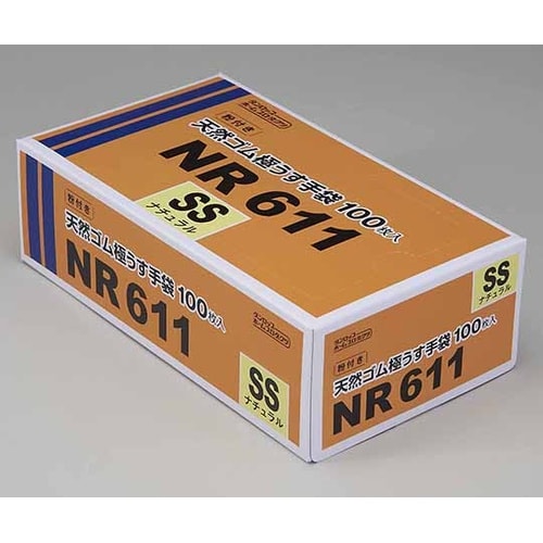 粉つき天然ゴム 極うす手袋 ナチュラル