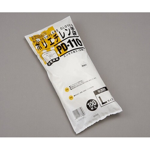 PD−110 ポリエチレン手袋半透明 L