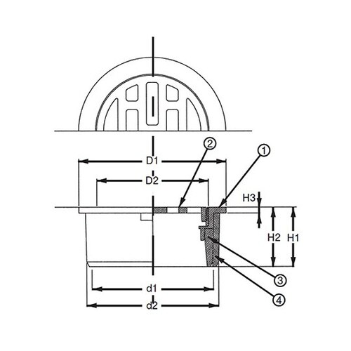 D−3V−PU−N 40 排水目皿