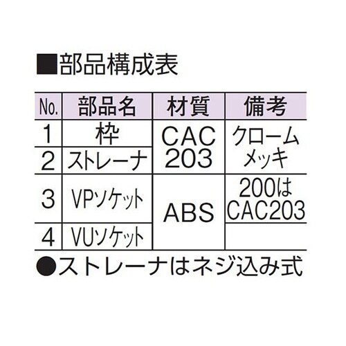 D−3V−PU−N 50 排水目皿