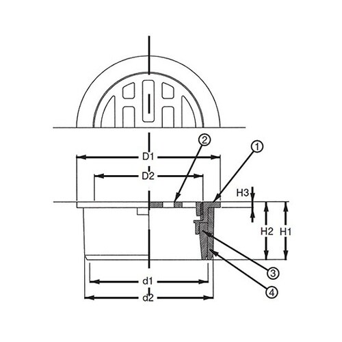 D−3V−PU−N 50 排水目皿