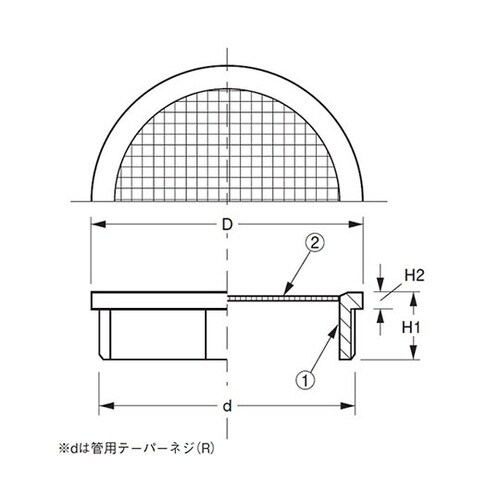 D−3BG−T 25 防虫目皿(外ネジ)