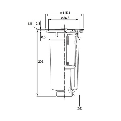 樹脂製流しトラップ D−14ACM