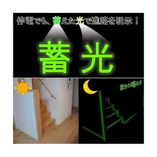 高輝度蓄光テープ ある・ふら 丸型 直径