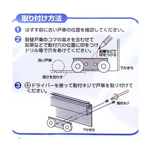 5A13 アルミサッシ用取替戸車 5mm
