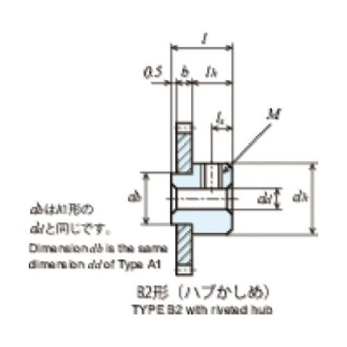 黄銅平歯車 S50B 100B+0203