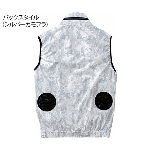 74060 空調服ベスト 黒カモフラ M