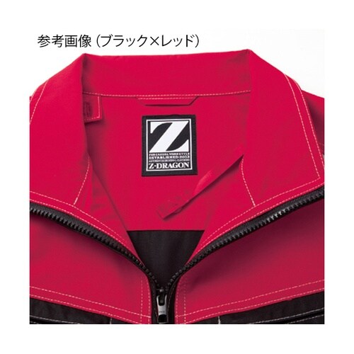 74100 空調服長袖ブルゾン黒×緑5L