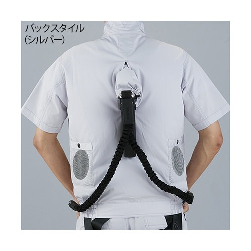 74130空調服半袖ブルゾンシック黒5L