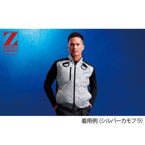 74150 空調服ベスト銀カモフラ SS