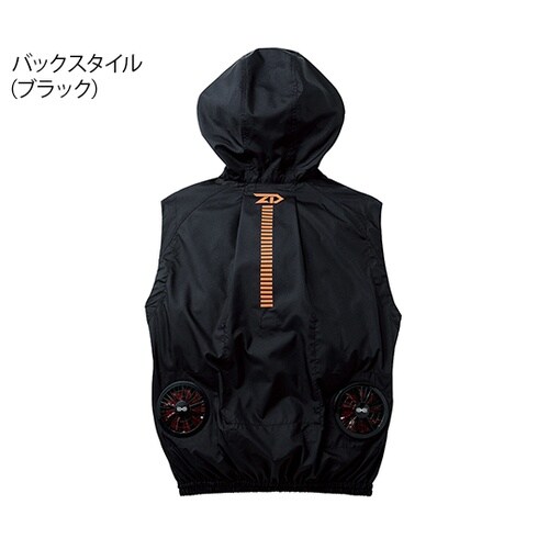 74180 空調服ベスト ブラック M
