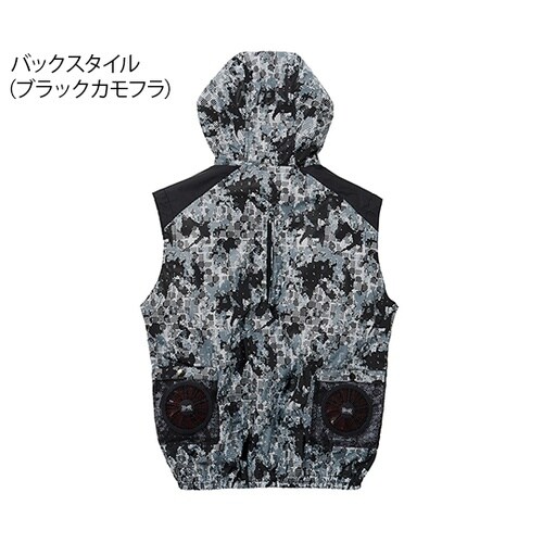 74200 空調服ベスト ブラック 4L