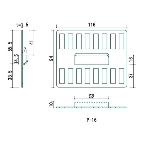 P−16Sh 石膏ボード用 P−16金具