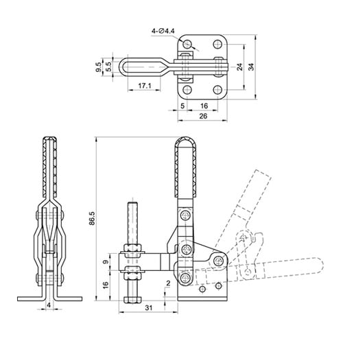 CH−10752−B 縦型トグルクランプ