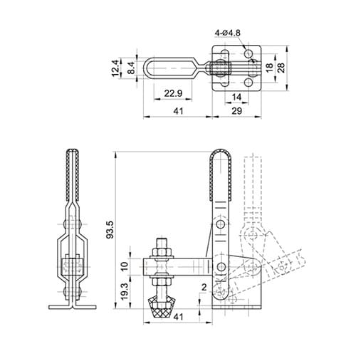CH−102−B 縦型トグルクランプ