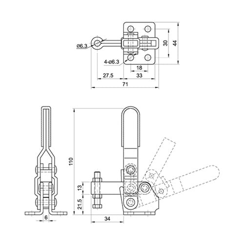 CH−11401 縦型トグルクランプ