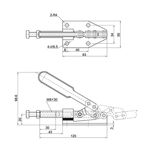 CH−36020 トグルクランプフランジ