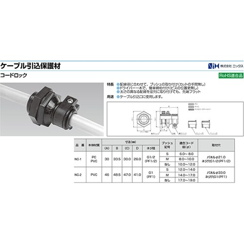 コードロック 1袋(20個入) NC−1