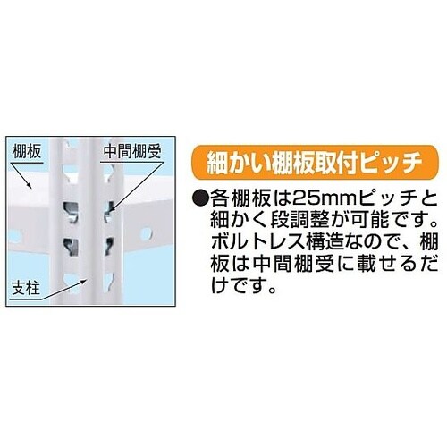 K3126 軽量開放型棚ボルトレス