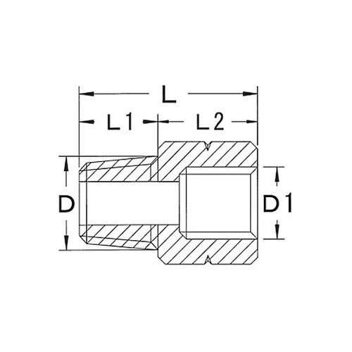 R 1/8”xG 1/8” 中間ニップル