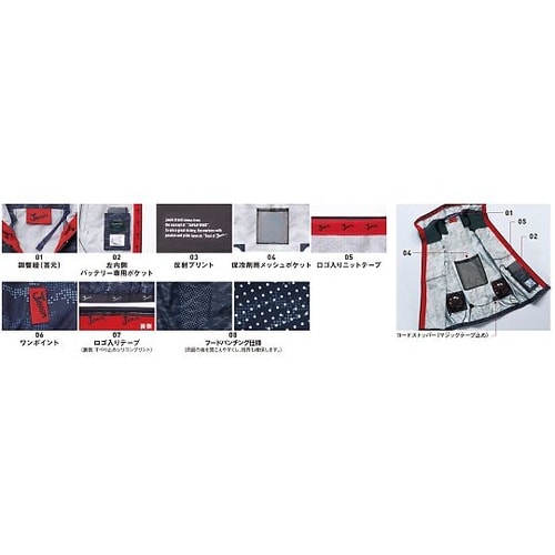 54120 空調服ベスト紺カモフラ 4L