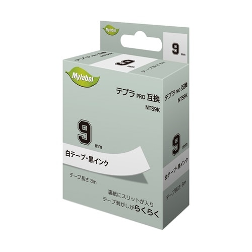 NTS9K(x1) 白地ラベル 9mm