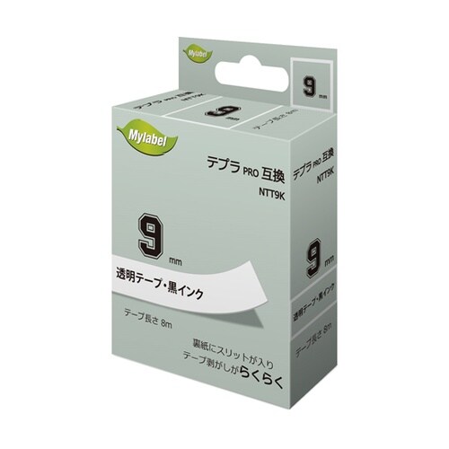 NTT9K(x1) 透明地ラベル 9mm