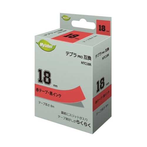 NTC18R(x1) 赤地ラベル18mm