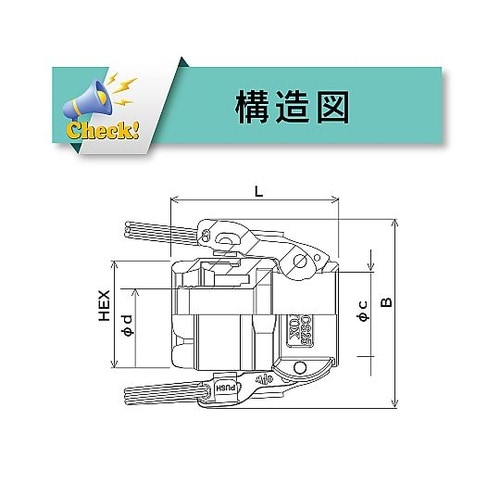 ロックホース専用継手ホースカップリング適