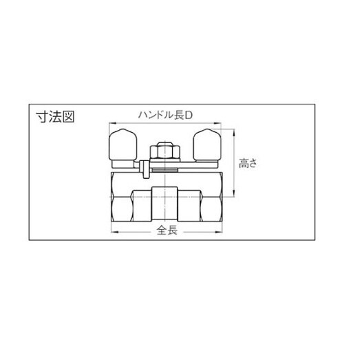 ステンレス製ねじ込みボールバルブ(つまみ