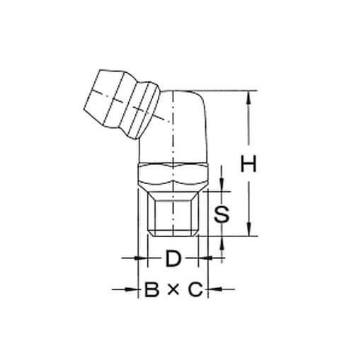 M6x 1.0 グリースニップル(67.