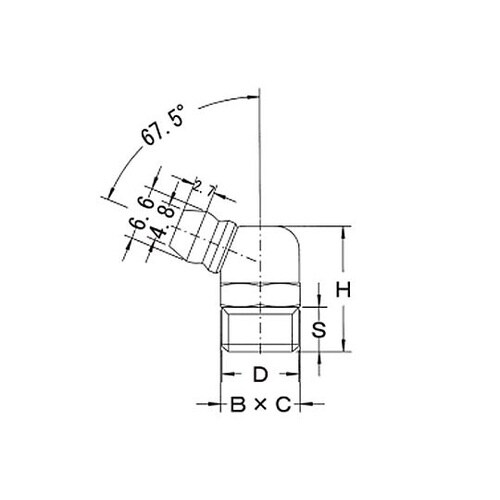 M10x 1.0 グリースニップル(67