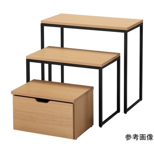 木製コの字テーブル付き収納トロッコ W5