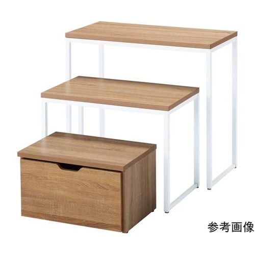 木製コの字テーブル付き収納トロッコ W5