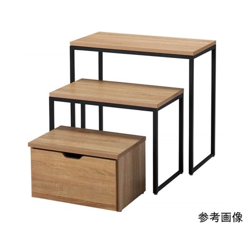 木製コの字テーブル付き収納トロッコ W5