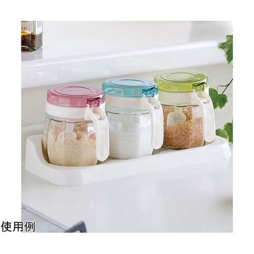 ガラス製 カラフル調味料カップ 3P ス