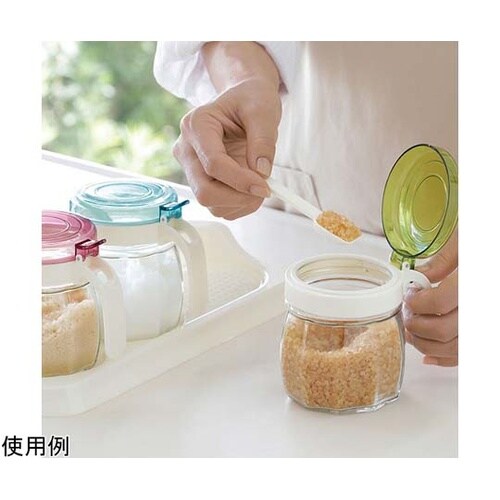 ガラス製 カラフル調味料カップ 3P ス