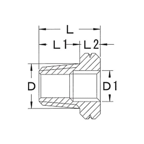 R 1/4”xG 1/8” レデューサー