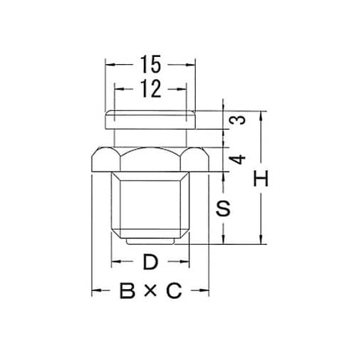 R 3/8” グリースニップル(ボタンヘ