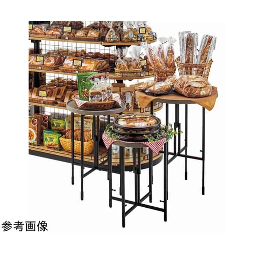 高さ調整機能付き円形ディスプレイテーブル