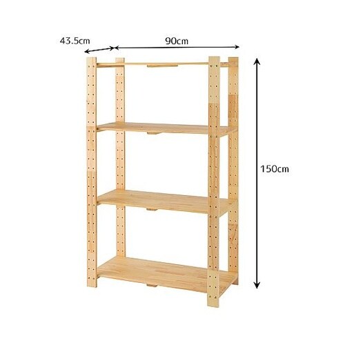ウッドシェルフ W90cm H150cm