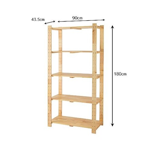 ウッドシェルフ W90cm H180cm