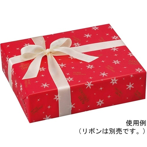 包装紙 スノーナイト 半裁 レッド 50