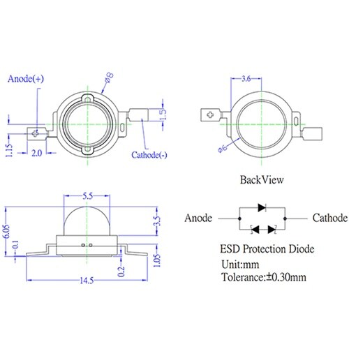 赤外線パワーLED 3個入 OSI3XA